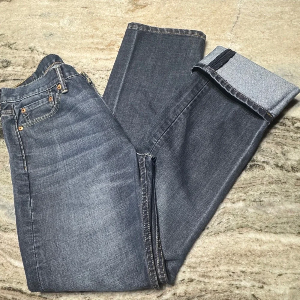Levi's 513 Slim Straight Jeans Mens 32x31 Stretch Blue Denim Mid Wash